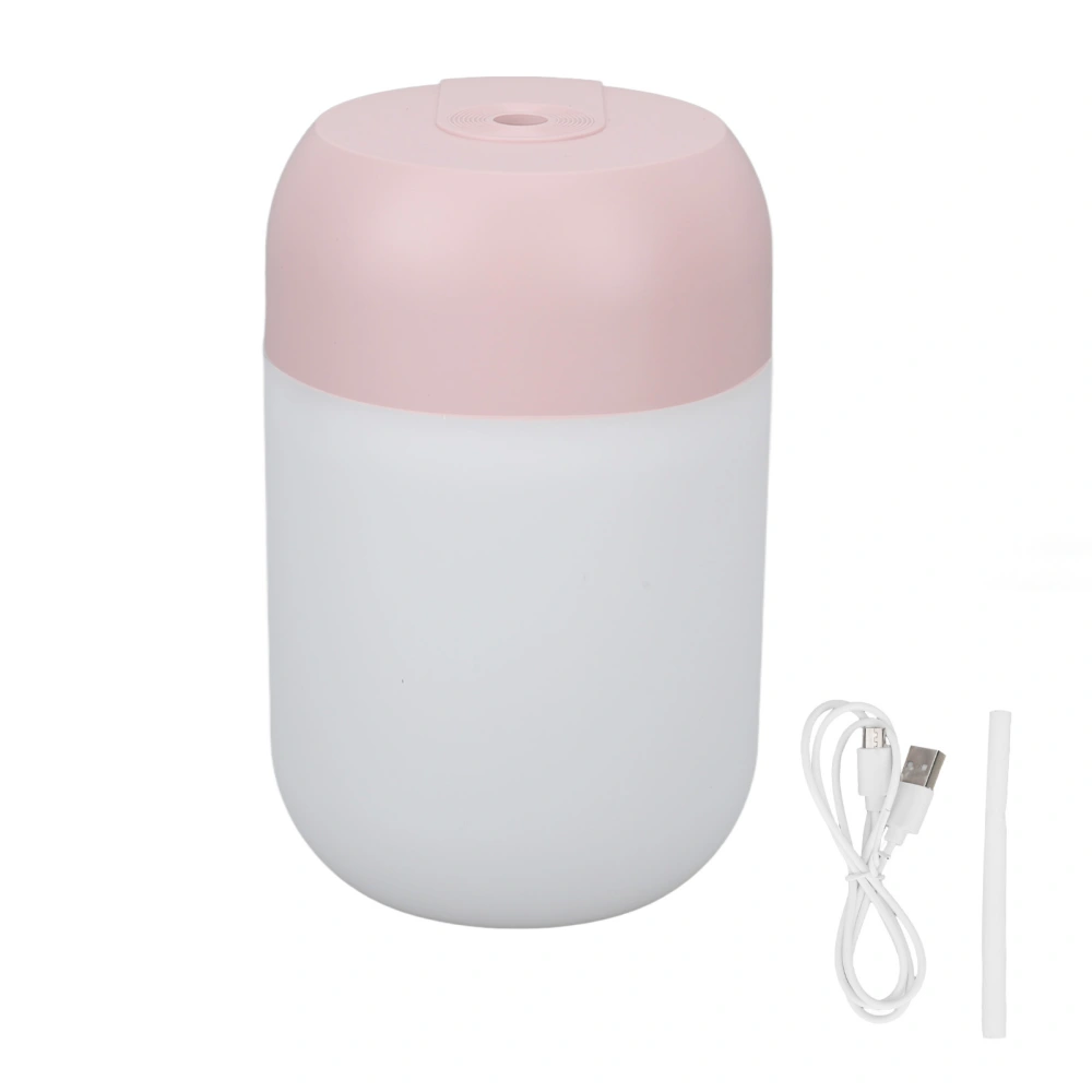 USB Humidifier Small Portable Silent Household Moisturizing Skin 260ml Desktop Humidifier for Travel Room Pink