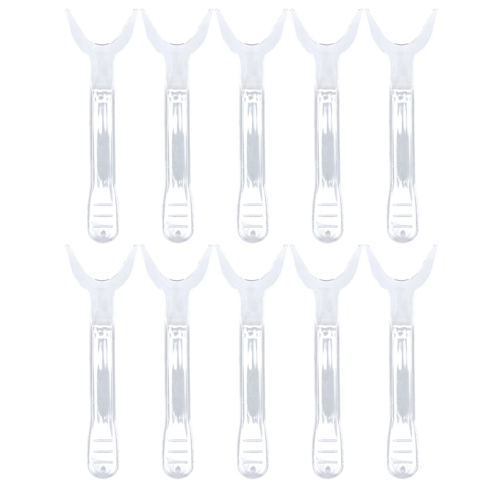 10pcs Dental Mouth Opener T Shaped Clear Observation Intraoral Lip Retractor for Children Small Size