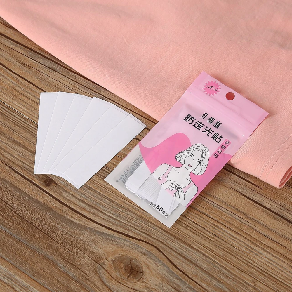 Women Safe Tape Self Adhesive Transparent Double Sided Tape for Collar Shoulder Straps 10pcs 1.8x8.5cm/0.71x3.35in