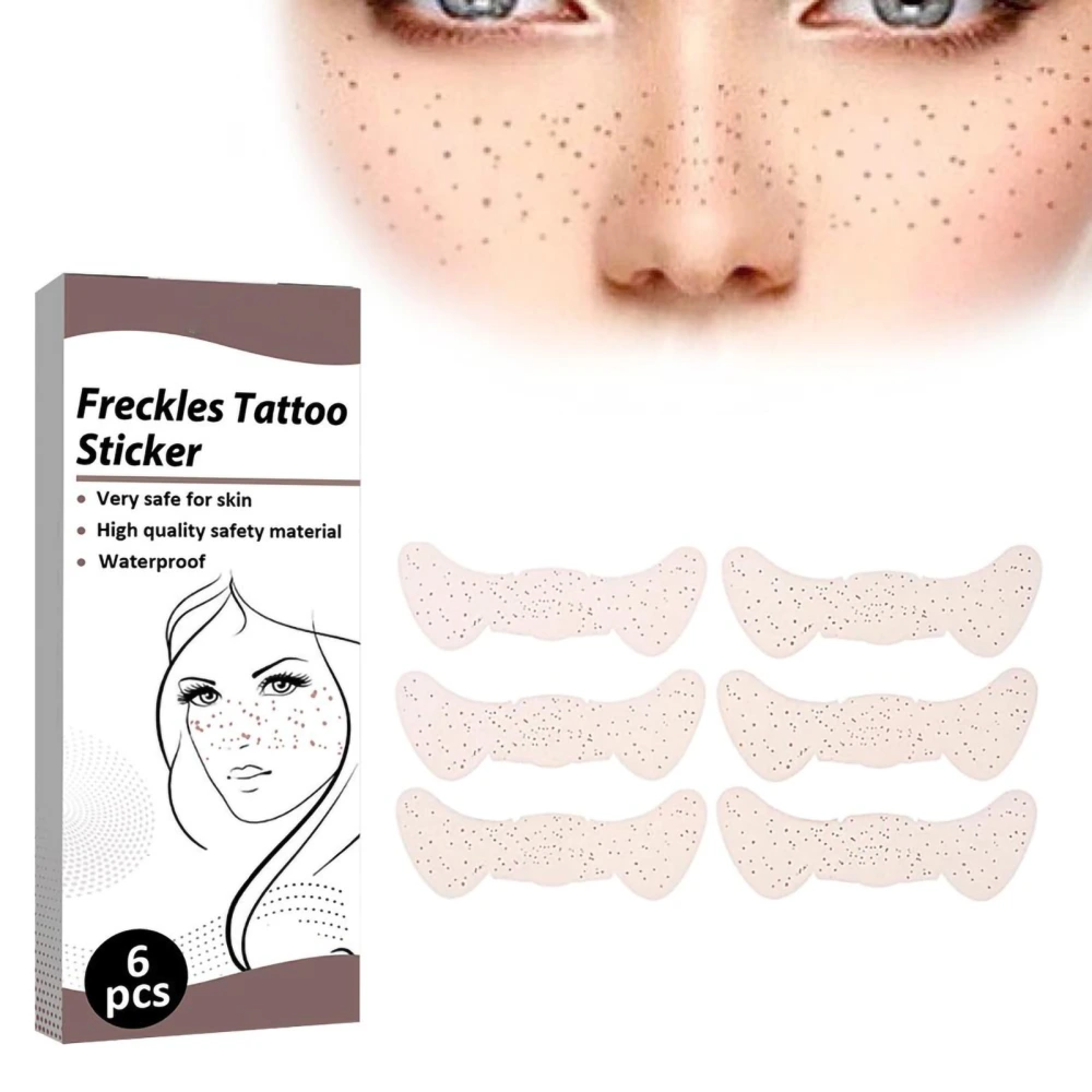 Freckles Tattoo Stickers Temporary Tattoo Face Stickers Waterproof Long Lasting Freckle Patch Makeup Accessories for Women