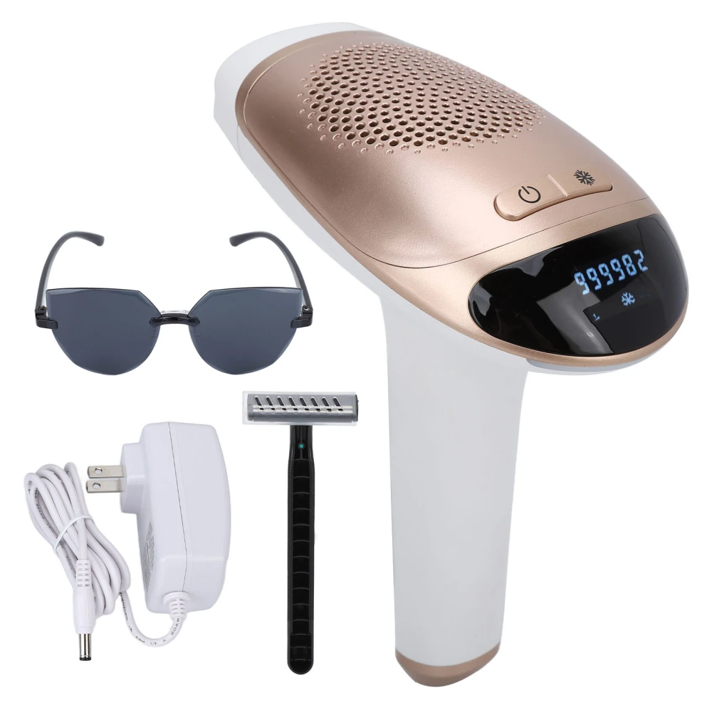 Laser Hair Removal Ice Mode Smart Skin Sensor Painless Handheld Hair Remover Device 100‑240V US Plug