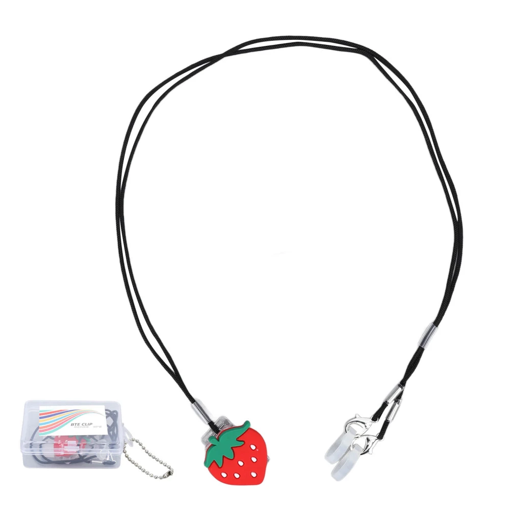 Hearing Aid Lanyard Elderly Children Portable Cute Strawberry Shaped BTE Hearing Aid Clip Holder