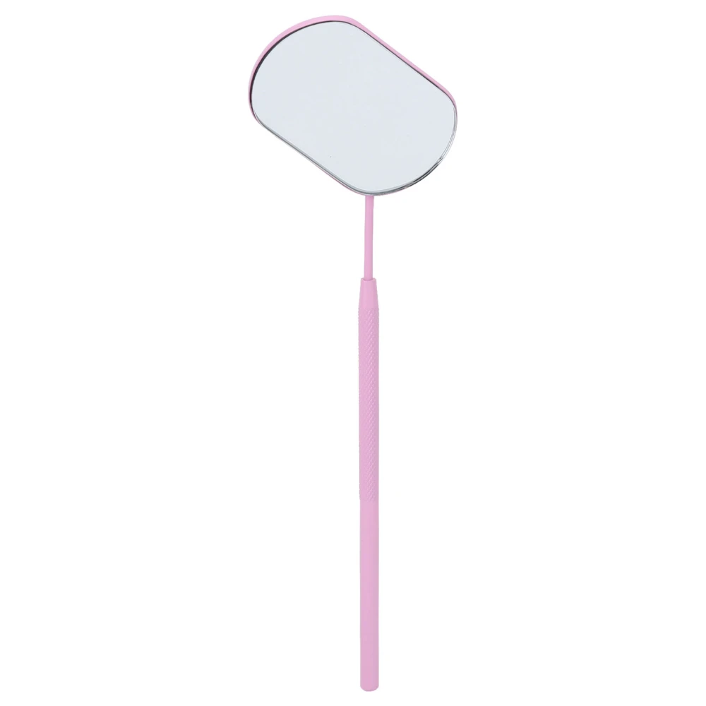 Grafted Eyelash Mirror Eyelash Assistance Stainless Steel Dental Inspection Mirror Pink