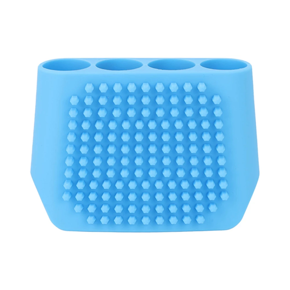 Silicone Exfoliating Brush Multifunction Bath Massage Body Scrubber Laundry Tableware Cleaning Brush Blue