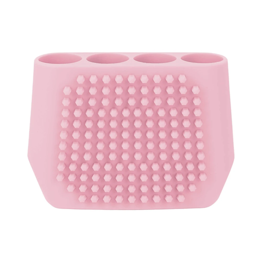 Silicone Exfoliating Brush Multifunction Bath Massage Body Scrubber Laundry Tableware Cleaning Brush Pink