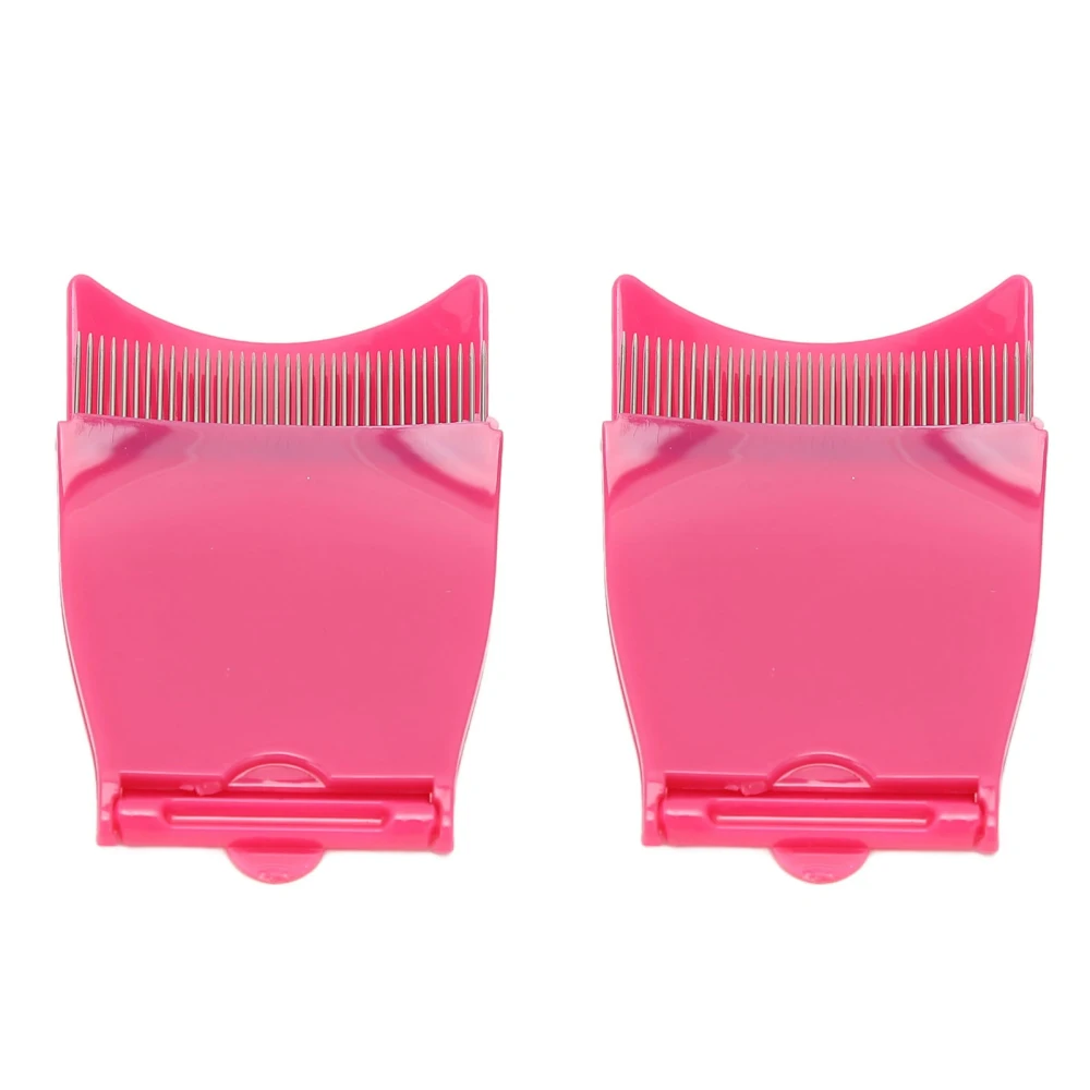 2 Pcs Portable Folding Eye Lash Comb Eyelash Separator Eyelash Grooming Tool for Travel