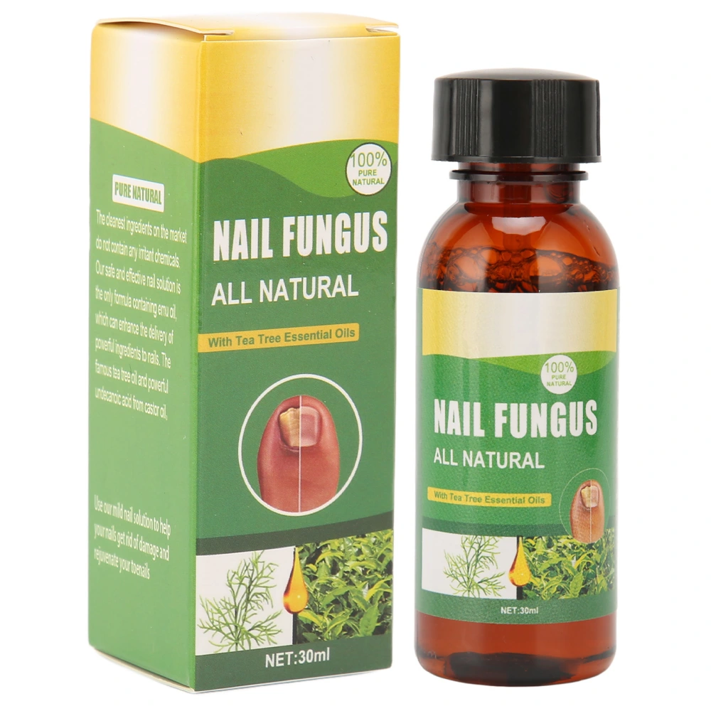 Toenail Repair Serum Tea Tree Essential Oil Onychomycosis Treatment Serum Solution for Damaged Nail 30ml