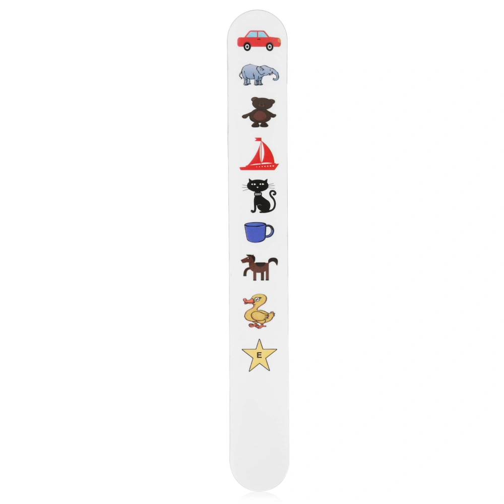 Kids Fixation Stick Vision Tester Clear Colorful Animal Patterns Waterproof Coating Thicken Eye Test Card Type 1