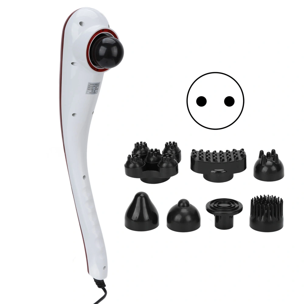 Handheld Body Massage Machine 8 Heads 10 Strength Gears Red Light Deep Tissue Massager for Waist Shoulder Arm EU Plug 220V