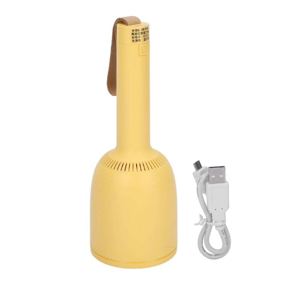 Mini Vacuum Cleaner 360° Rotation Mini Desk Vacuum Mute Large Suction Power USB Charging Handheld Vacuum for Nails Sofa Yellow