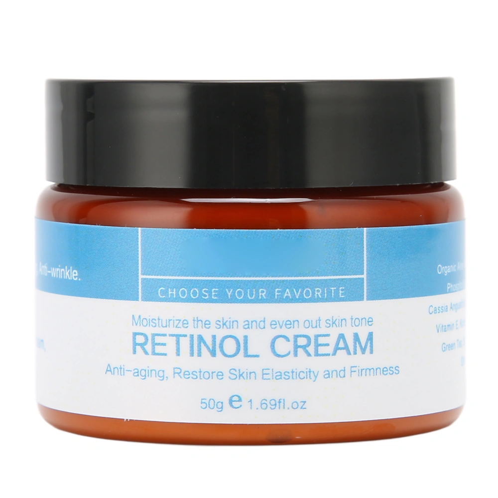 Retinol Facial Cream Brightening Skin Color Reduce Fine Lines Hydrating Daily Face Moisturizer 50g