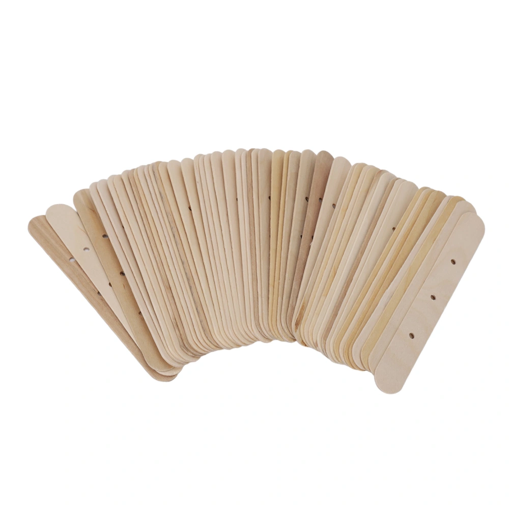 50pcs Candle Wick Holder 3 Holes Wooden Candle Wick Stickers Candle Making Wick Clips Centering Tools