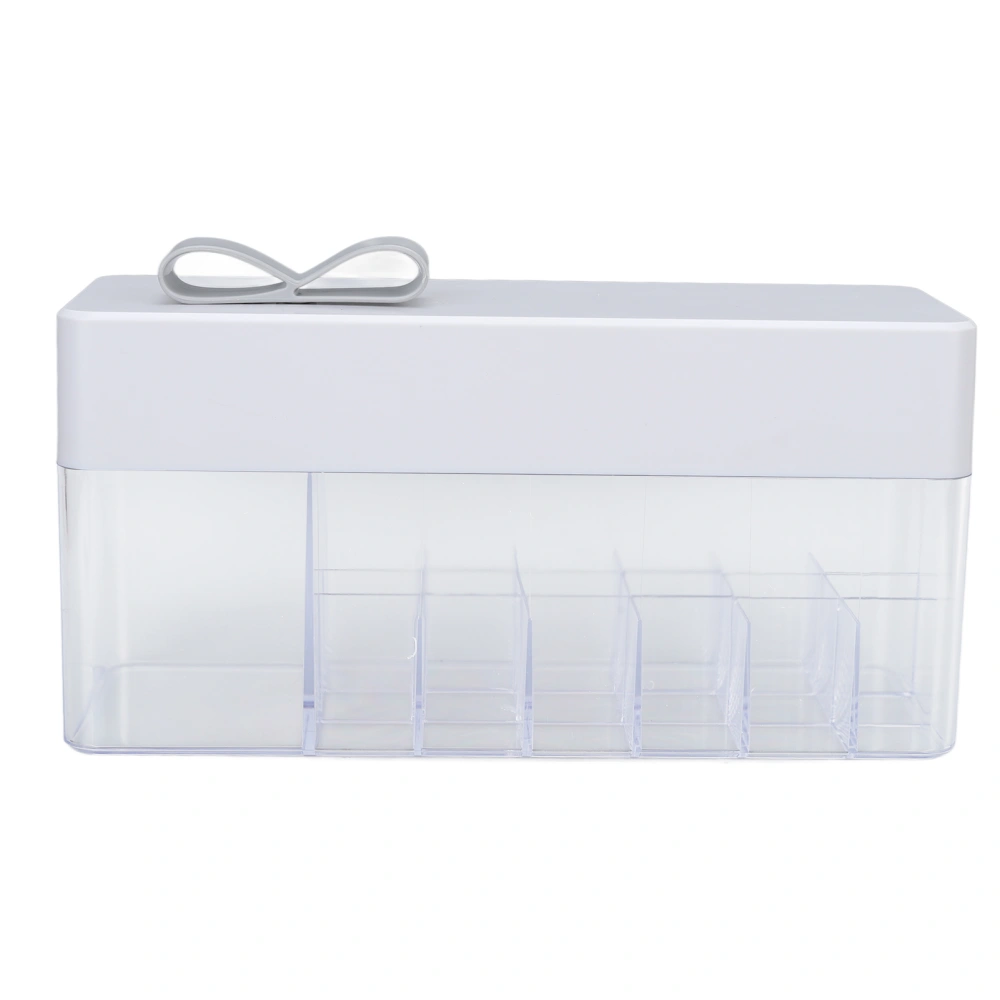 Lipstick Storage Holder Box Dustproof Separated Compartments Transparent Lipstick Display Box White