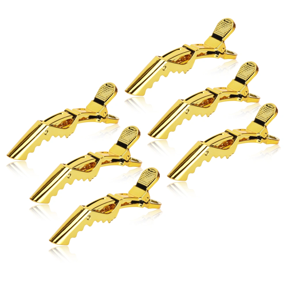 6pcs Electroplating Hair Clip Professional Home Hair Salon Duckbill Styling Sectioning Clip for Haircut