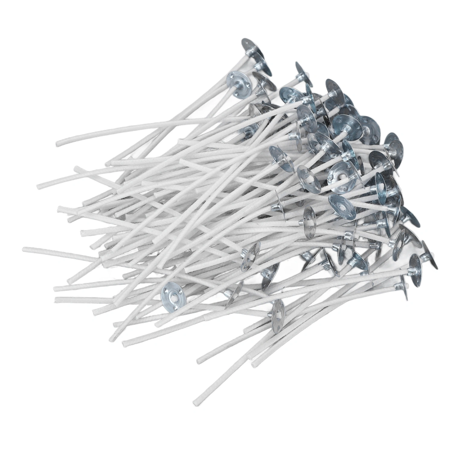 100 Pcs 8cm/3.15in Cotton Candle Wick Pre Waxed Candle Core Extra White for DIY Scented Candles