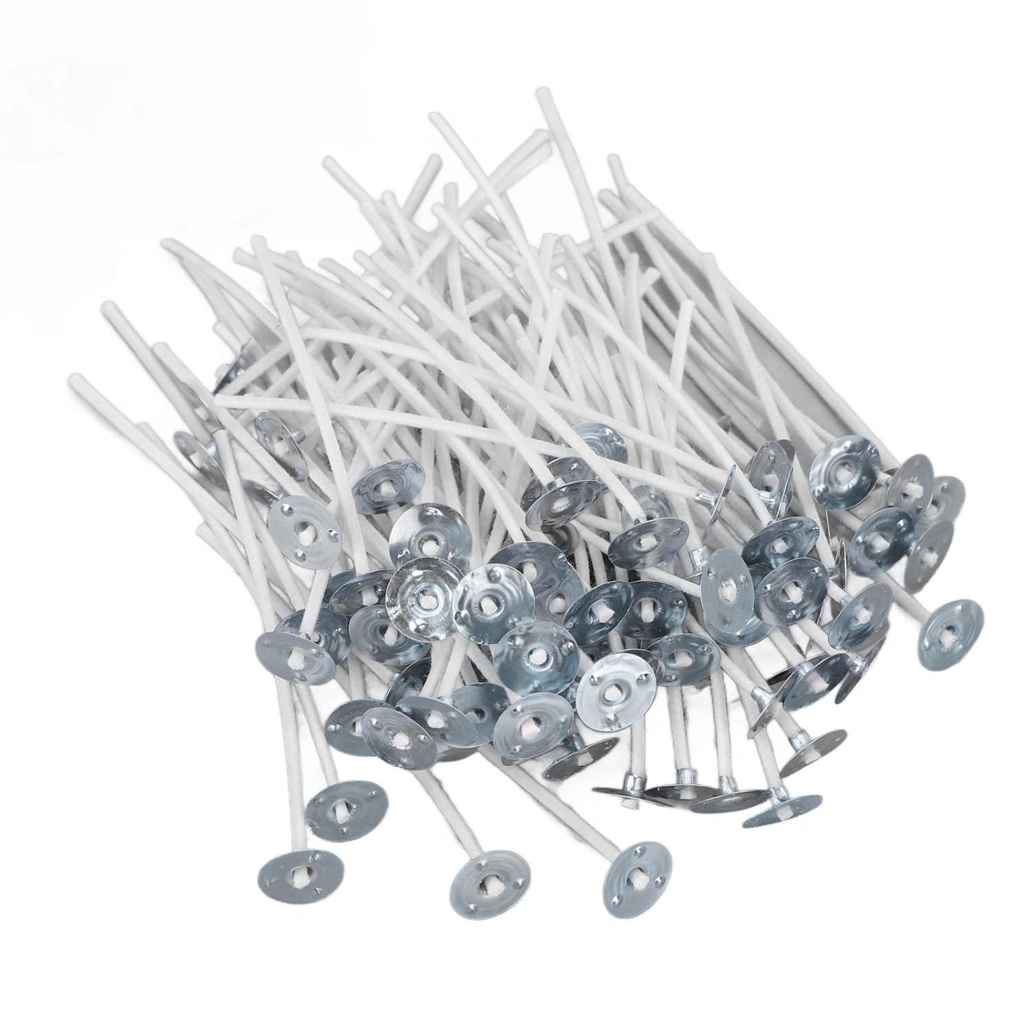 100 Pcs 8cm/3.15in Cotton Candle Wick Pre Waxed Candle Core Extra White for DIY Scented Candles