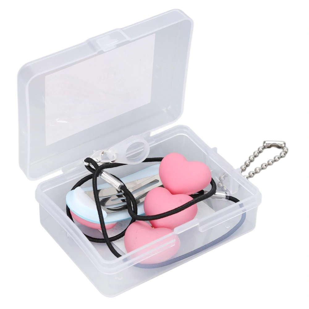 Rose Red Heart Shaped Hearing Aid Clip Holder Portable Cute BTE Hearing Aid Lanyard for Children