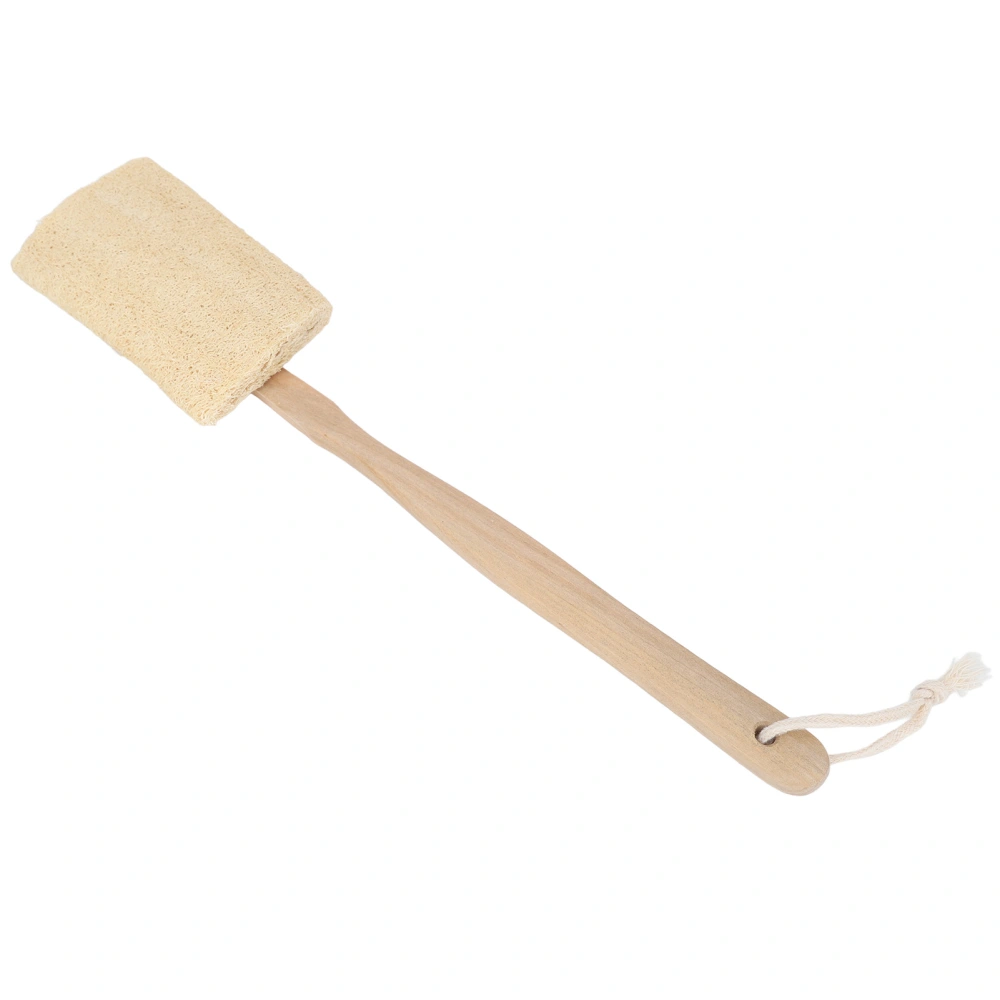 Loofah Bath Brush Exfoliating Gentle Cleaning Loofah Shower Body Brush with Detachable Long Wood Handle