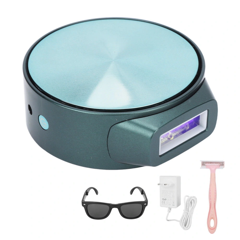 Hair Remover Machine 2 Modes 5 Gears Round Shaped Hair Removal Device for Leg Arm Face 100‑240V Green EU Plug