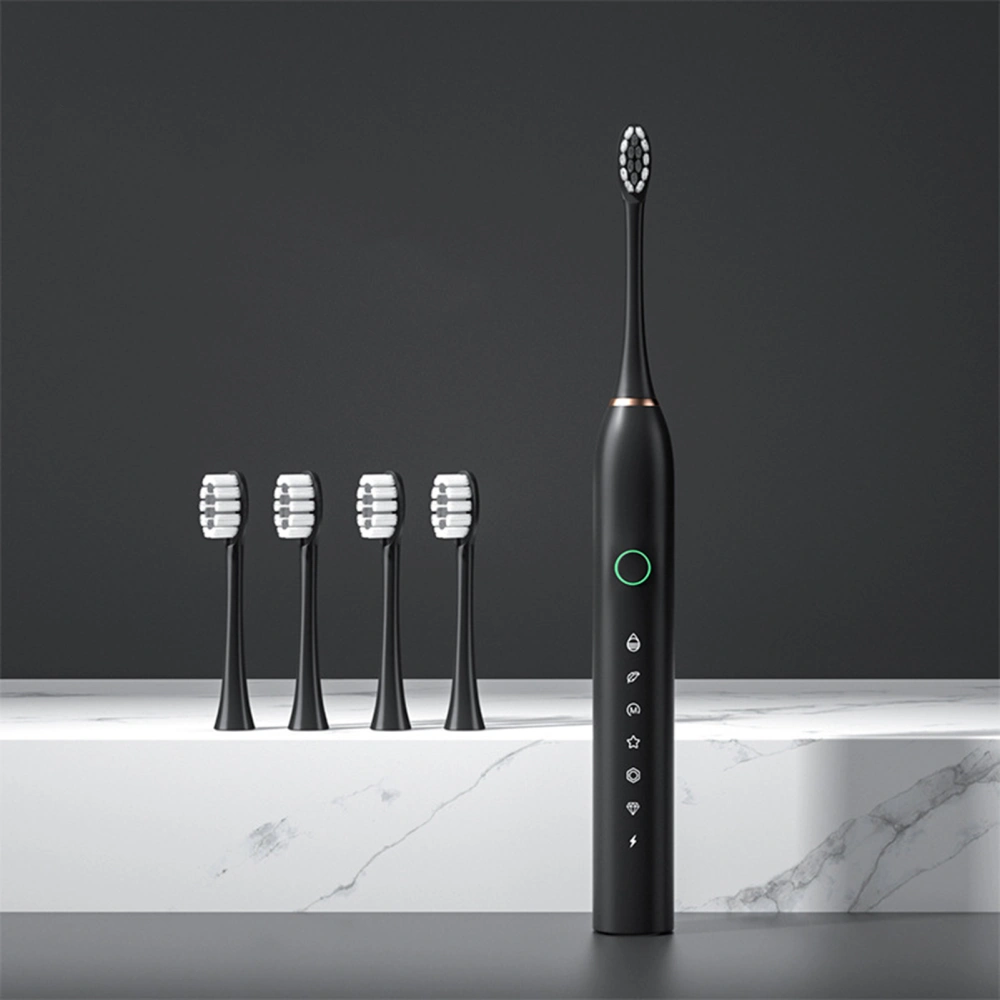 Electric Toothbrush for Adults and Kids USB Rechargeable Sonic Toothbrushes Fast Charge for 60 Days Black