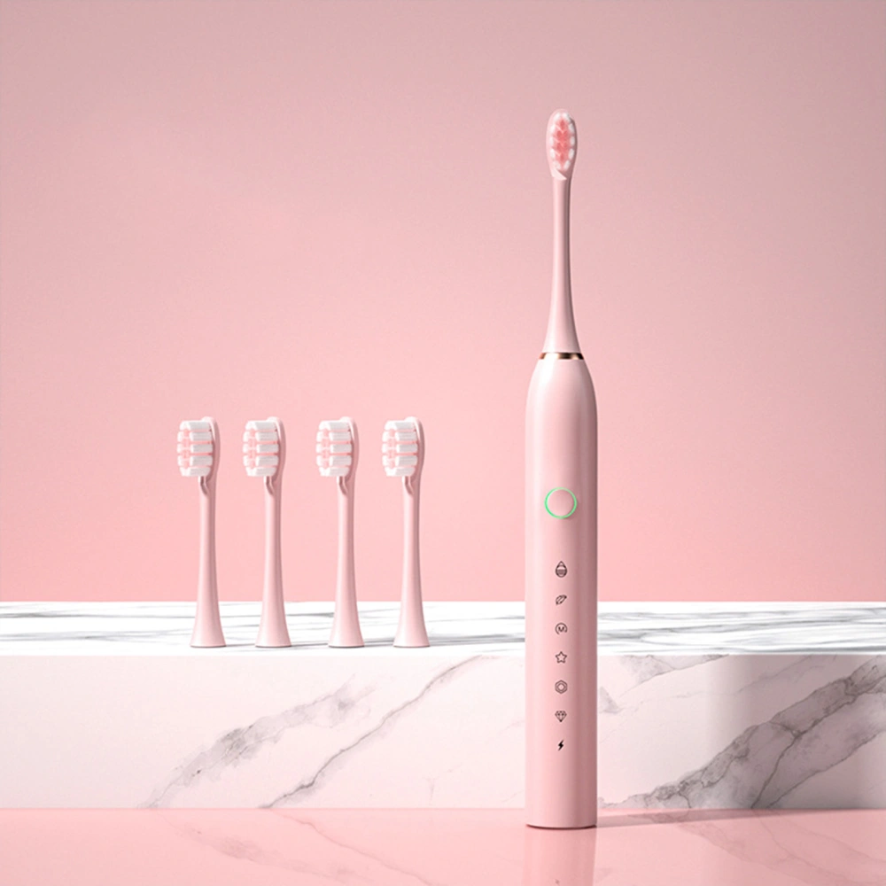 Electric Toothbrush for Adults and Kids USB Rechargeable Sonic Toothbrushes Fast Charge for 60 Days Pink