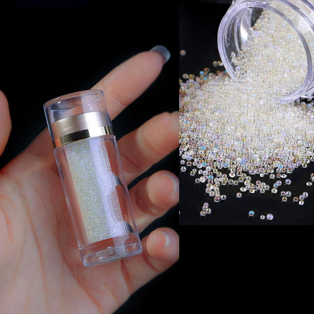 1 Bottle Nail Art Micro Beads Rhinestones Crystals Nail Glitter Rhinestones for DIY Decoration 3D Nail Craft Accessories