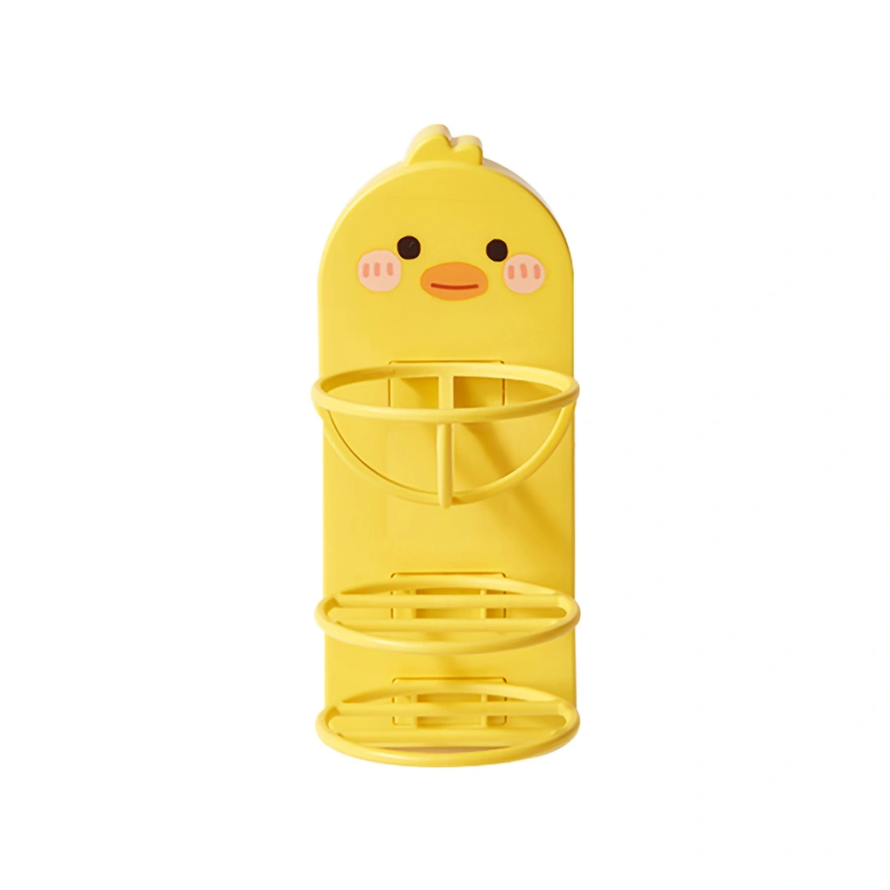 Makeup Sponge Holder Portable Cartoon Duck Pattern Wall Mounted Cosmetic Powder Puff Rack