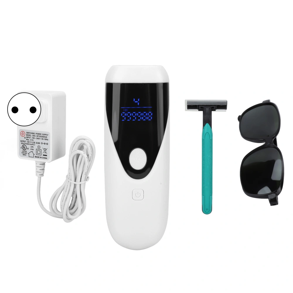 IPL Hair Removal Device Men Women Household Painless Hair Removal Machine for Arms Legs 100‑240V EU Plug White and Black