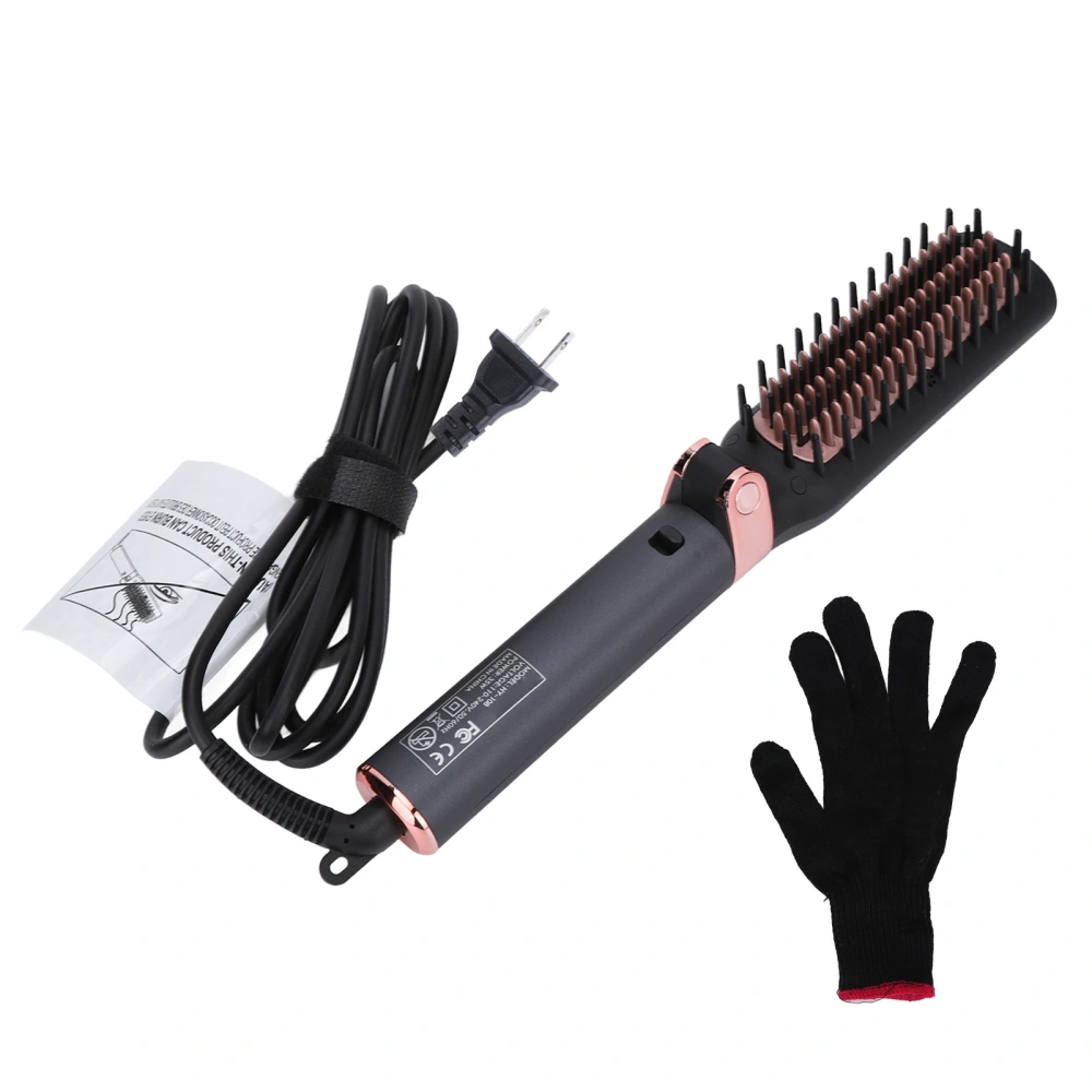 Hot Comb Electric Folding Design Ergonomic Handle Curls Straight Hair Dual Use Pressing Combs for Barbershop