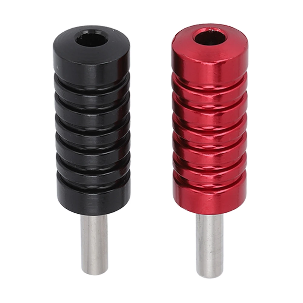 2pcs Tattoo Machine Grip Aluminum Alloy Tattoo Handle Grips for Tattoo Motor Machine Black Red