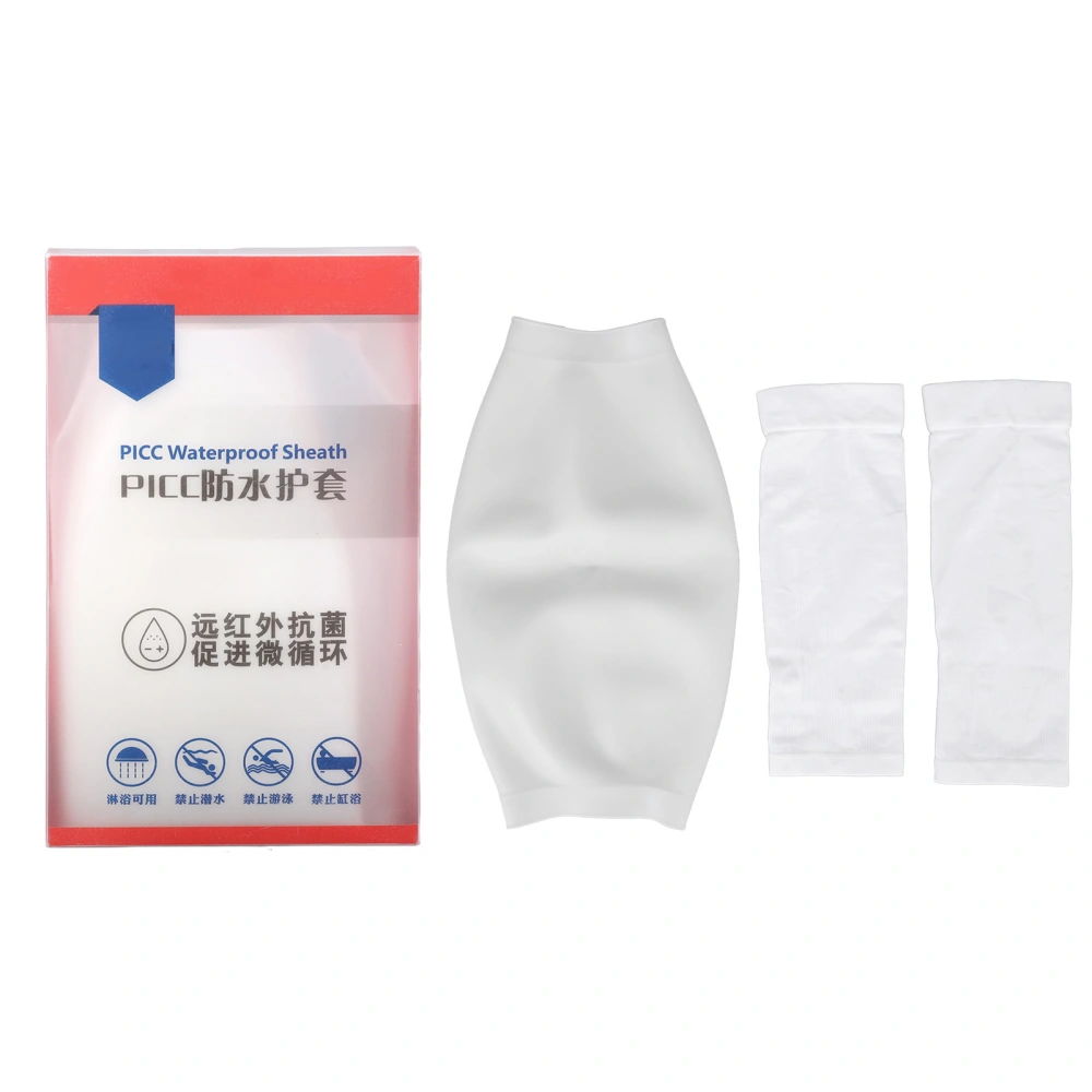 PICC Line Shower Cover Professional Waterproof Reusable Silicone PICC Line Sleeve for Elbow Wound Dressing M