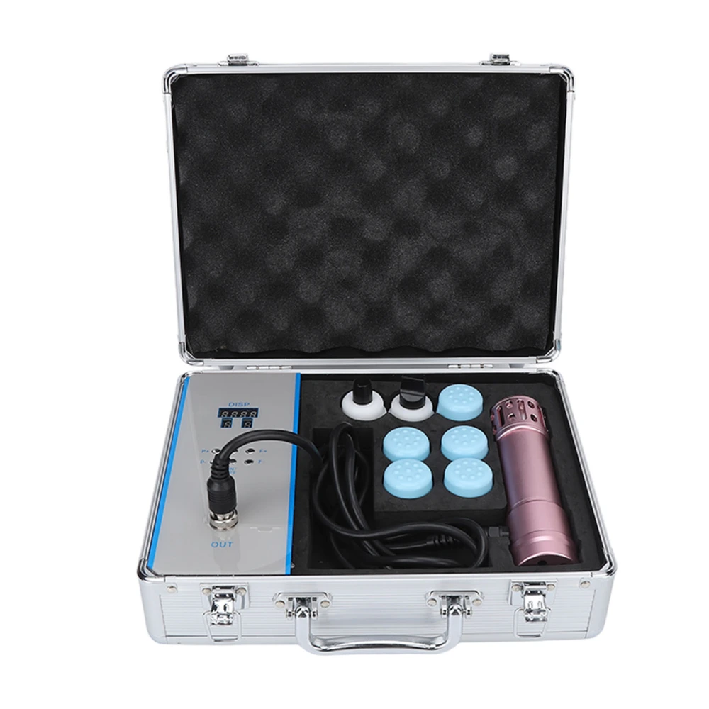 ED Shockwave Therapy Machine Pain Relief Extracorporeal Shock Wave Treatment Instrument 100‑240V Rose Gold EU Plug