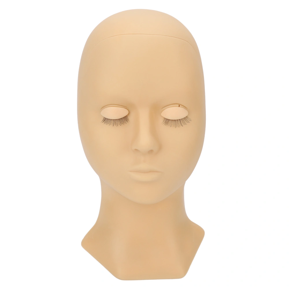 Eyelash Mannequin Head Detachable Eyelash Extension Makeup Practice Elastic Soft Silicone Head Mold With Eyelashes Double Eyelid Complexion