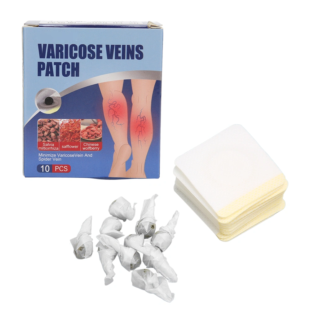 10pcs Varicose Veins Patch Herbal Extract Leg Pain Relief Spider Veins Treatment Patch for Men Women