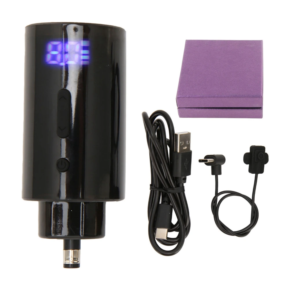 LCD Tattoo Battery Power Supply Portable Dual Mode Switch DC Wireless Power Supply for Rotary Tattoo Pen