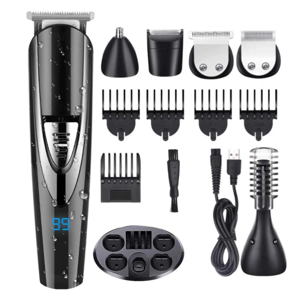 5 in 1 Hair Clippers Professional Hair Trimmer USB Rechargeable Beard Trimmer for Mustaches Hair Nose Hair and Light Detailing and Grooming