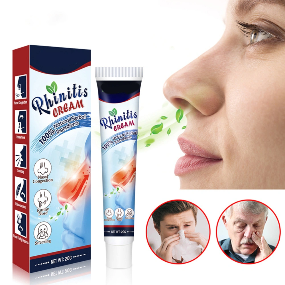 20g Sneezing Nasal Congestion Cream Rhinitis Herbal Cream for Runny Ventilation Nasa Ointment