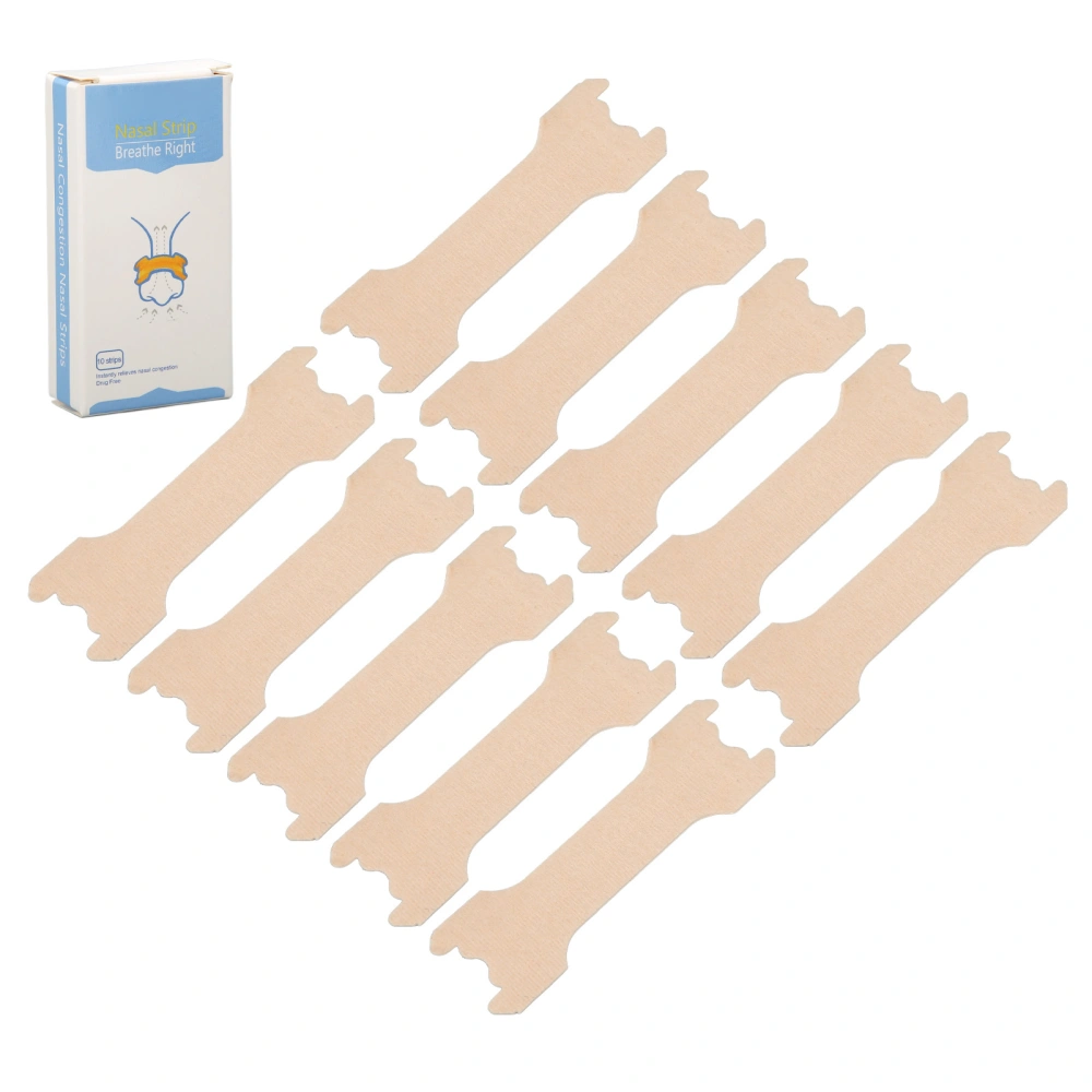 10pcs Nasal Strips Relieve Nasal Congestion Runny Nose Breathe Better Nose Strips