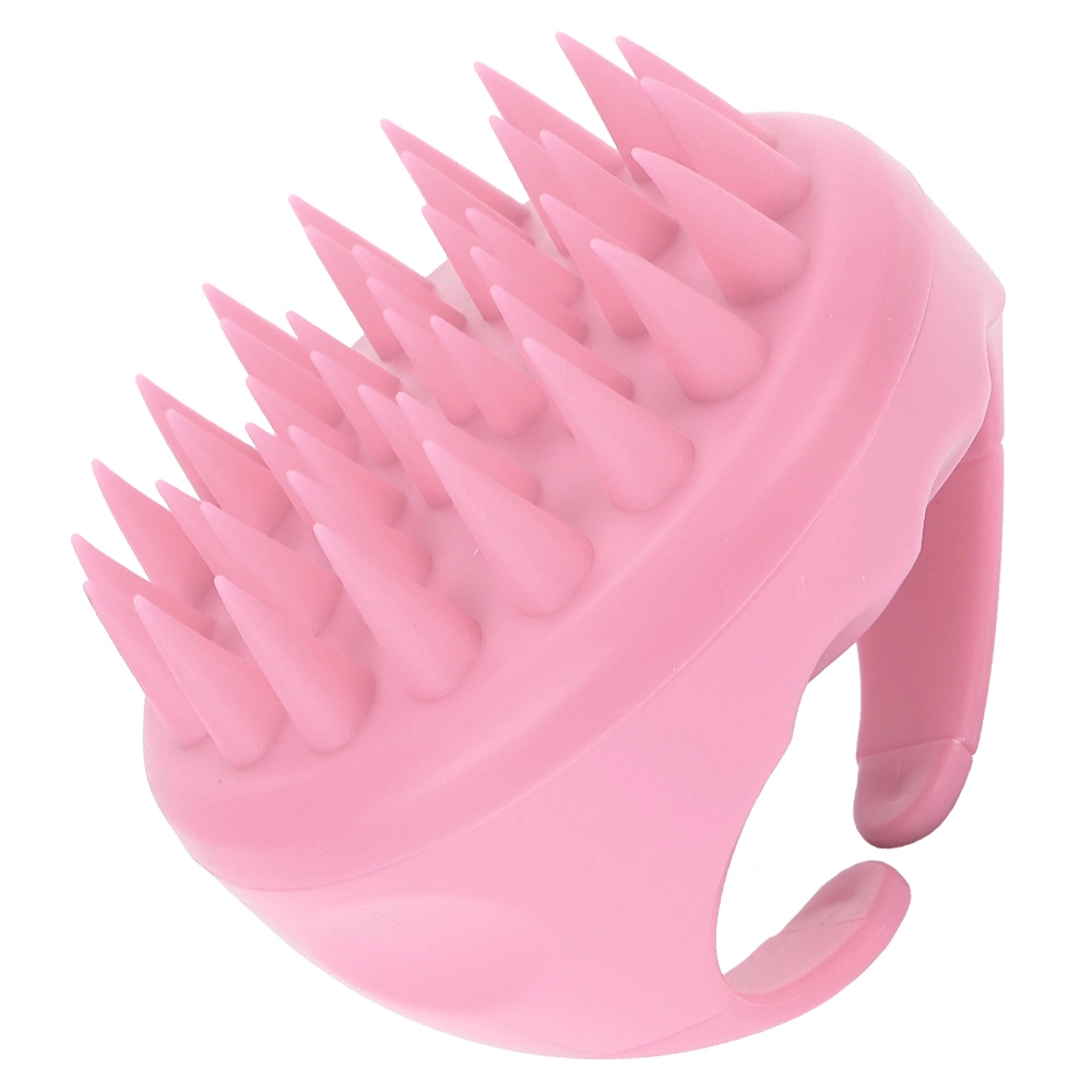 Shampoo Brush Professional Ergonomic Exfoliating Silicone Scalp Massager Scrubber for Men Women Pink