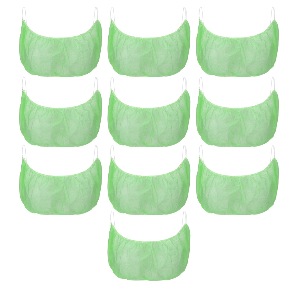 10pcs Disposable Bras Nonwoven General Size Disposable Brassieres for Foot Bath Beauty Salon Spa Sauna Green