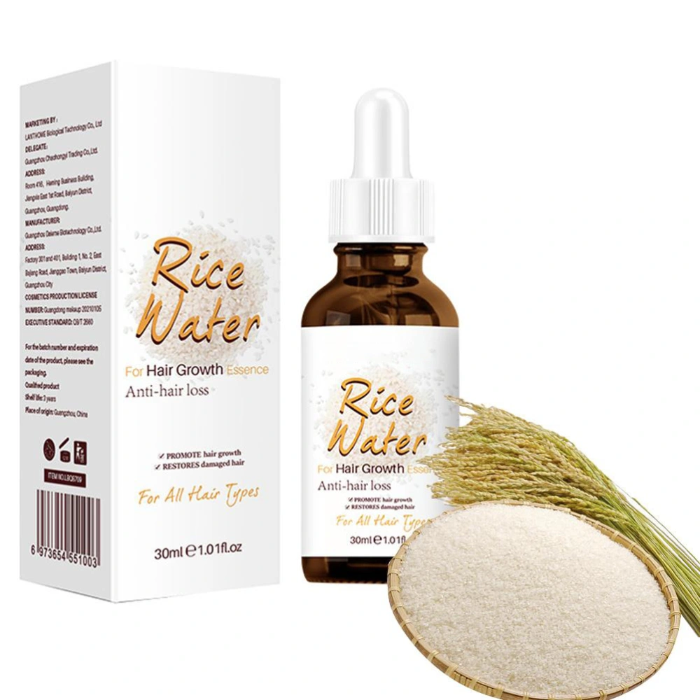 Fermented Rice Water Serum Hair Growth Rice Water Serum Nourishment Scalp for Thinning Hair and Hair Loss