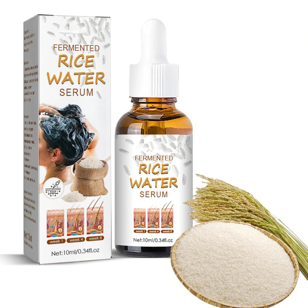 Fermented Rice Water Serum Hair Growth Rice Water Serum Nourishment Scalp for Thinning Hair and Hair Loss