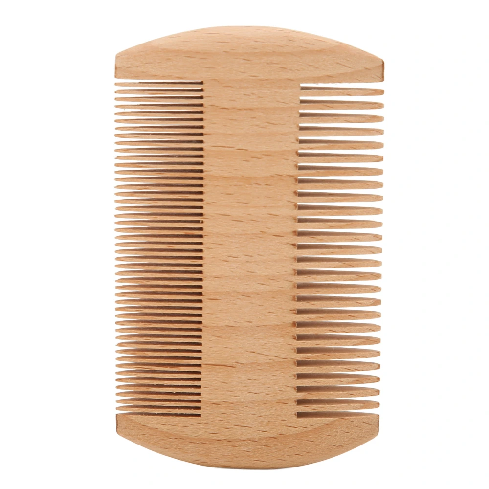 Wooden Beard Comb Professional Portable Double Sided Fine Teeth Lice Comb Grooming Styling Tool