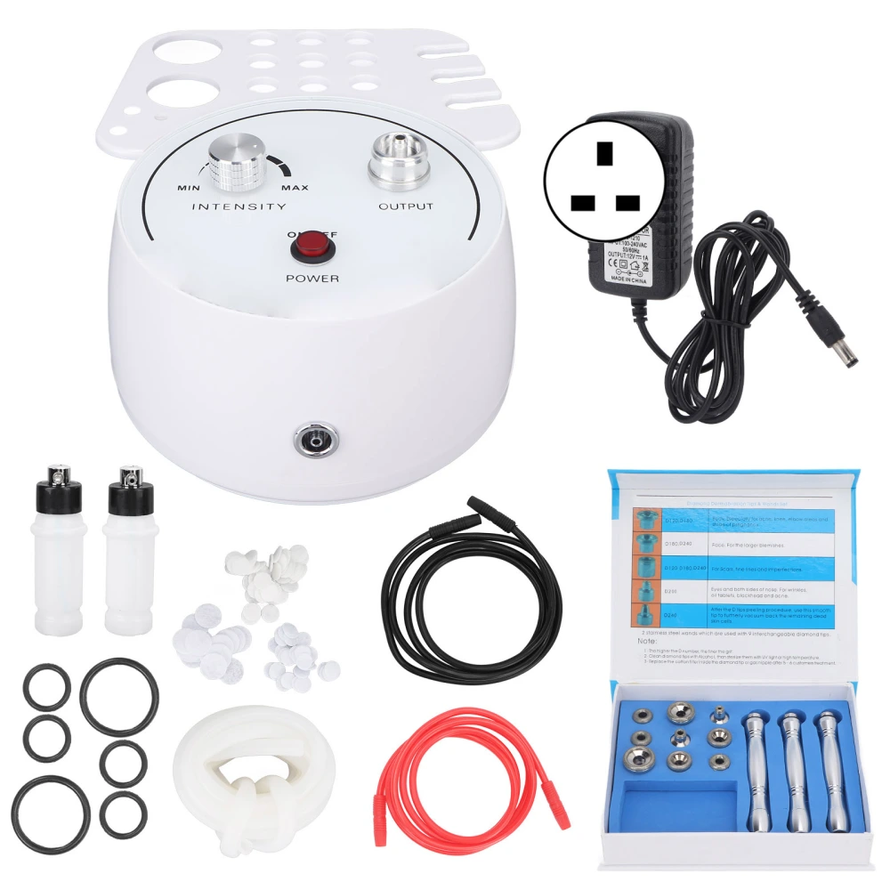 Microdermabrasion Beauty Machine Household Skin Care Vacuum Suction Dermabrasion Machine (100‑240V) UK Plug