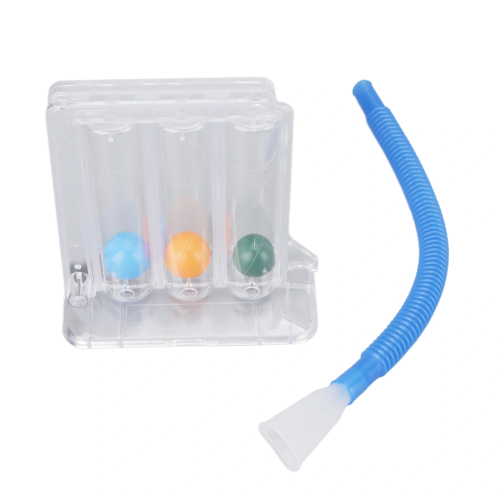 Blowing Ball Breathing Exerciser 3 Colorful Balls Bottom Filter Lung Capacity Training Device