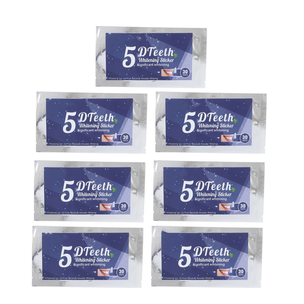 7pcs Teeth Whitening Strips Remove Coffee Smoking Stains Refreshing Breath Teeth Brightening Kit