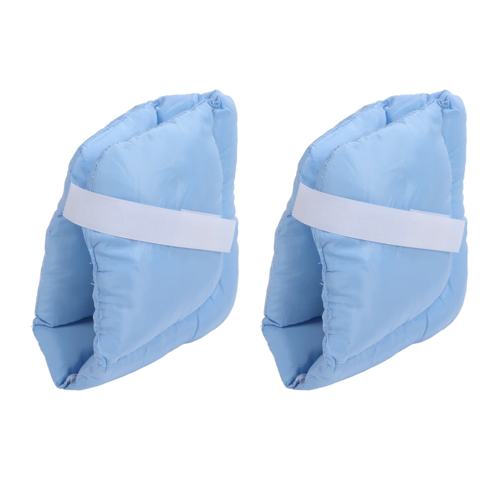 2pcs Heel Protector Cushion Universal Size Reducing Pressure Blue Pearl Cotton Material Soft Foot Protection Pillow