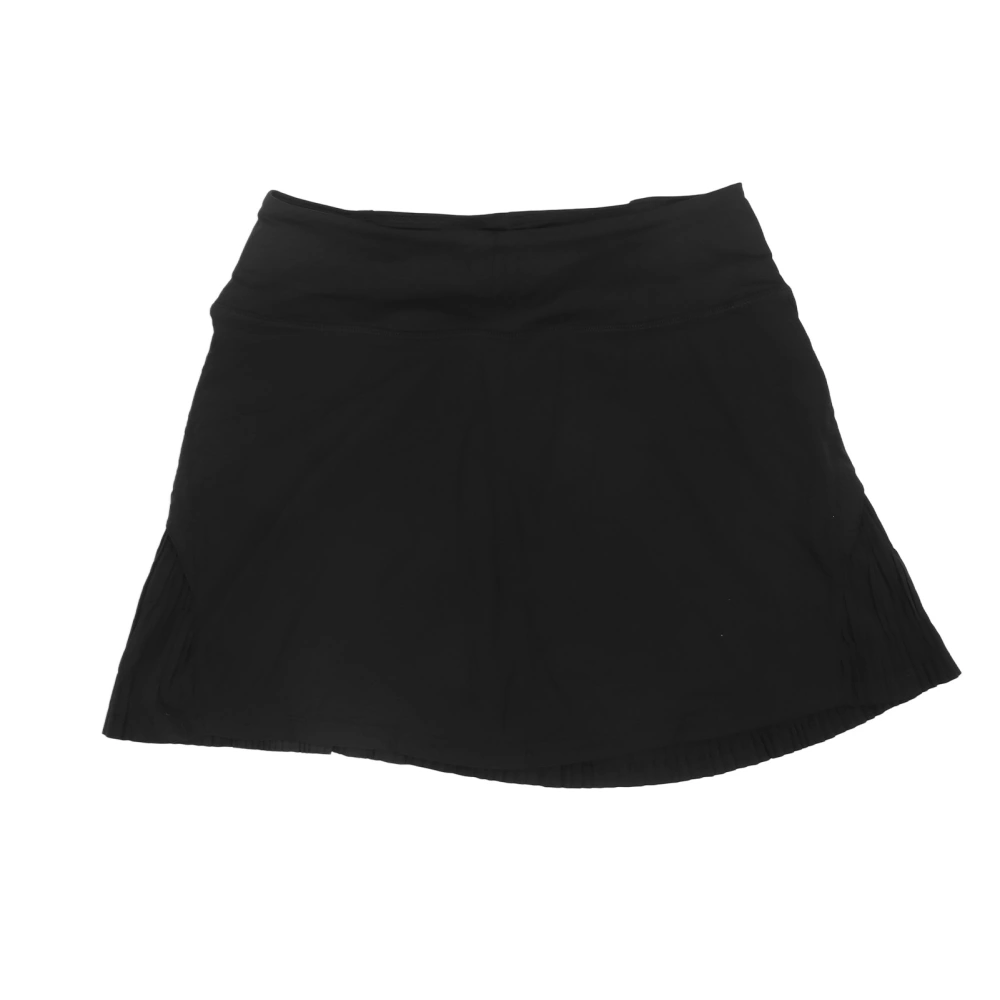 Tennis Skirt Lightweight Breathable Quick Drying High Waist Athletic Skort for Women Black XL