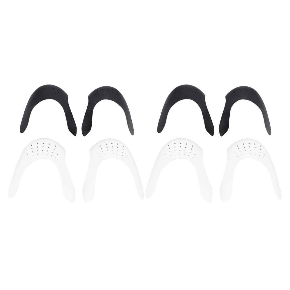 4 Pairs Shoe Inserts Guard Cuttable Reduce Crease Sneaker Shoes Protector Shaper White Black