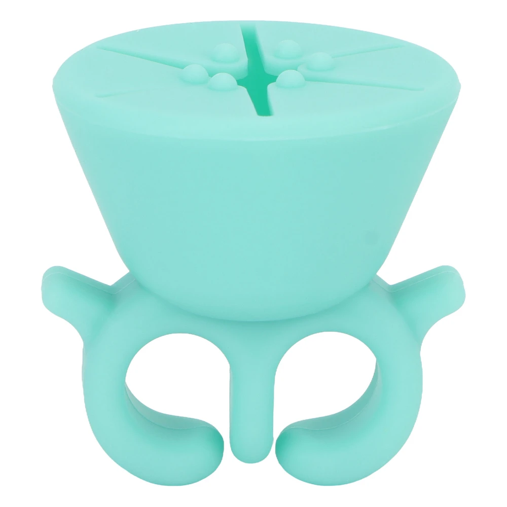 Nail Polish Bottle Holder Soft Silicone Wearable Nail Polish Holder Ring Manicure Tool Green